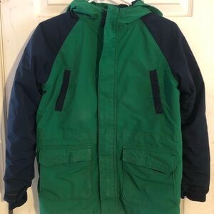 Lands' End Black and Green Jacket Boys 10-12 Medium